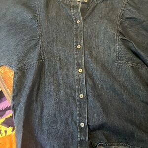 LOFT Indigo Denim Blouse